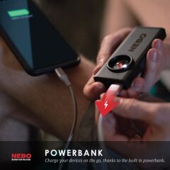 Nebo 6859 Slim+ 700 Lümen Lazerli, Powerbank, Şarjlı LED Fener