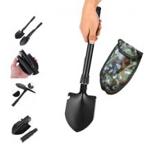 5200 Mini Katlanır Kamp Kürek Siyah
