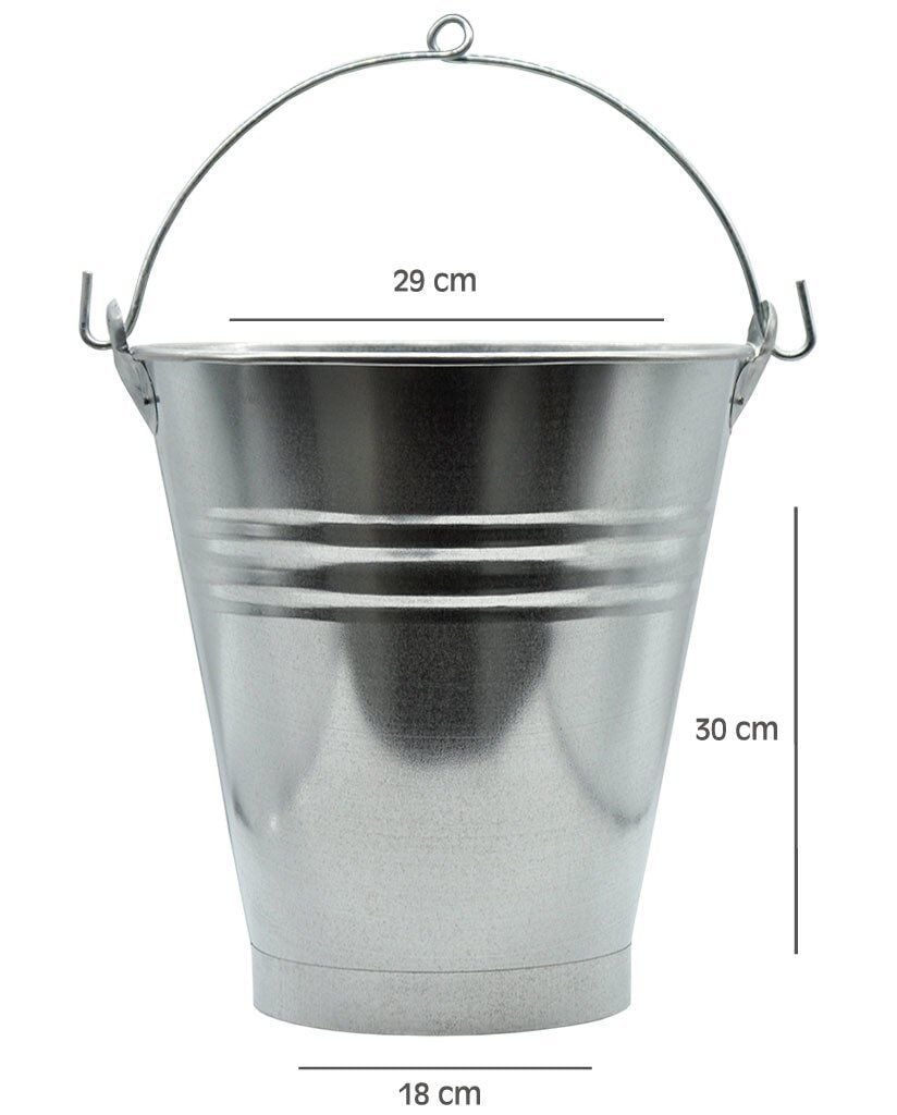 Metal Galvaniz Su Kum Kovası No:34 (13 Litre)