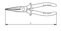 İZELTAŞ Uzun Kargaburun Düz Uçlu Opak 140 mm