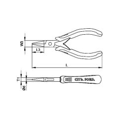 Ceta Form H26-130 Elektronikçi Yuvarlak Kargaburun 130mm