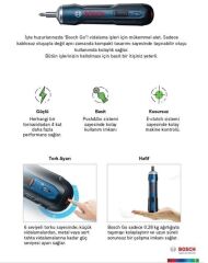 Bosch Go 3.6V Şarjlı Akülü Vidalama Tornavida 33 Parça Aksesuarlı