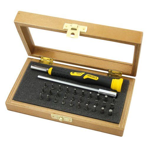 NAREX 850110 Mikro Bits (4mm) Uç Tornavida Seti Ahşap Kutulu
