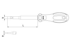 CETA FORM G01-030-100 C-Plus 1000V İzoleli Düz Uçlu Tornavida 3x100 mm
