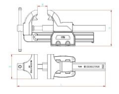 İZELTAŞ 7400300150 Dövme Çelik Mengene 150 mm