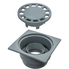 Mesa MTS806 Sert Plastik Teras Süzgeci 15x15 cm Alt Çıkış Ø100 mm