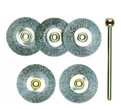 Proxxon 28952 Daire Tel Fırça Seti 22 mm 5'li