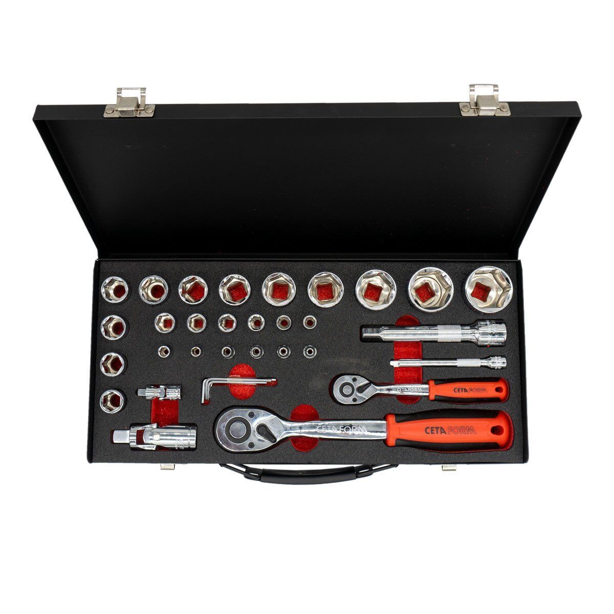 Ceta Form C20-35MH4 6 Köşe Lokma Takımı 1/2''+1/4'' 35 Parça (Metal Çanta)