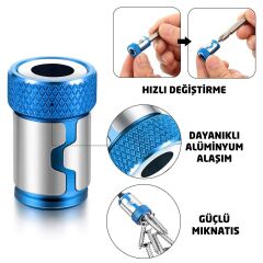 6134 Bits Uçlar İçin Mıknatıslı Vida Tutucu Halka 24 mm
