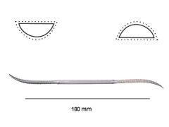 NAREX 872588 Heykeltraş Törpü Eğe Tip 8 Yarım Yuvarlak Uç