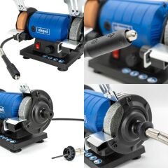 Scheppach HG35 Esnek Şaftlı Devir Ayarlı Tezgah Tipi Taş Motoru