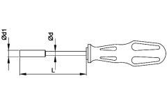 CETA FORM 1355M Torex Lokma Uçlu Tornavida 5,5x125 mm