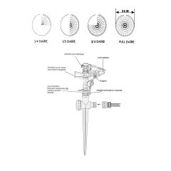 Daye DY1013Z Duraklamalı Fıskiye Metal Ayaklı