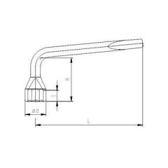 5552 Pipo Tipi Bijon Anahtarı 17 mm (Tornavida Ağızlı)