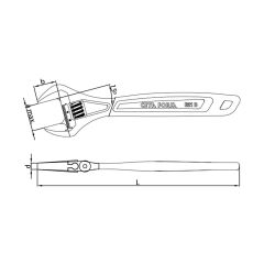 CETA FORM B21-B Serisi B21-250B Kurbağacık Anahtar 250mm - 10''