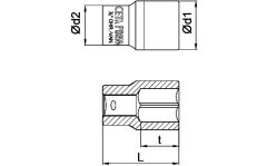 CETA FORM C02-H140 1/4'' 6 Köşe Lokma Anahtar 14 mm