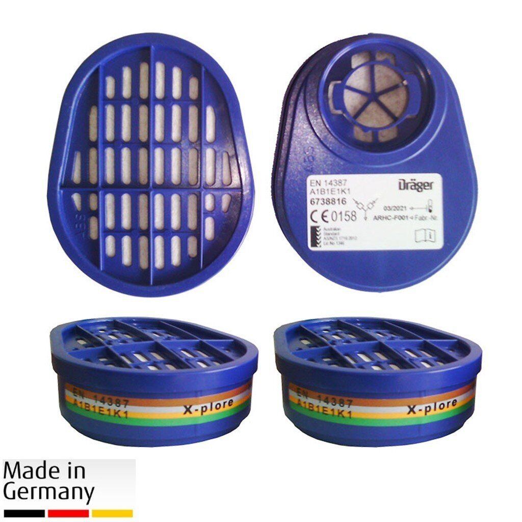 Drager X-plore 6738816 A1B1E1K1 Gaz Filtre Takım
