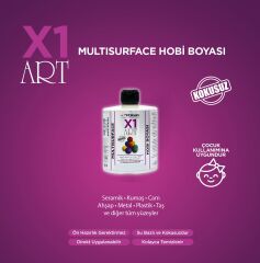 Polisan X1ART Multisurface Hobi Boyası 420ml - 0094 Antrasit