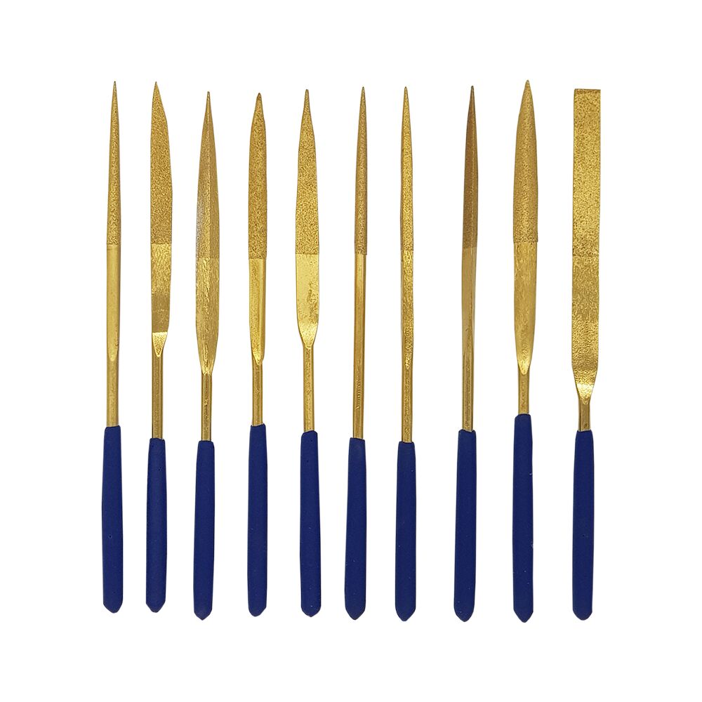 Titanyum Kaplı Elmas Saatçi Eğe Seti 160 mm 10 Parça