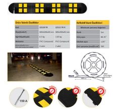 EVELUX 12111 YK K Kauçuk Şaseli Yol Kasisi Kapağı Siyah