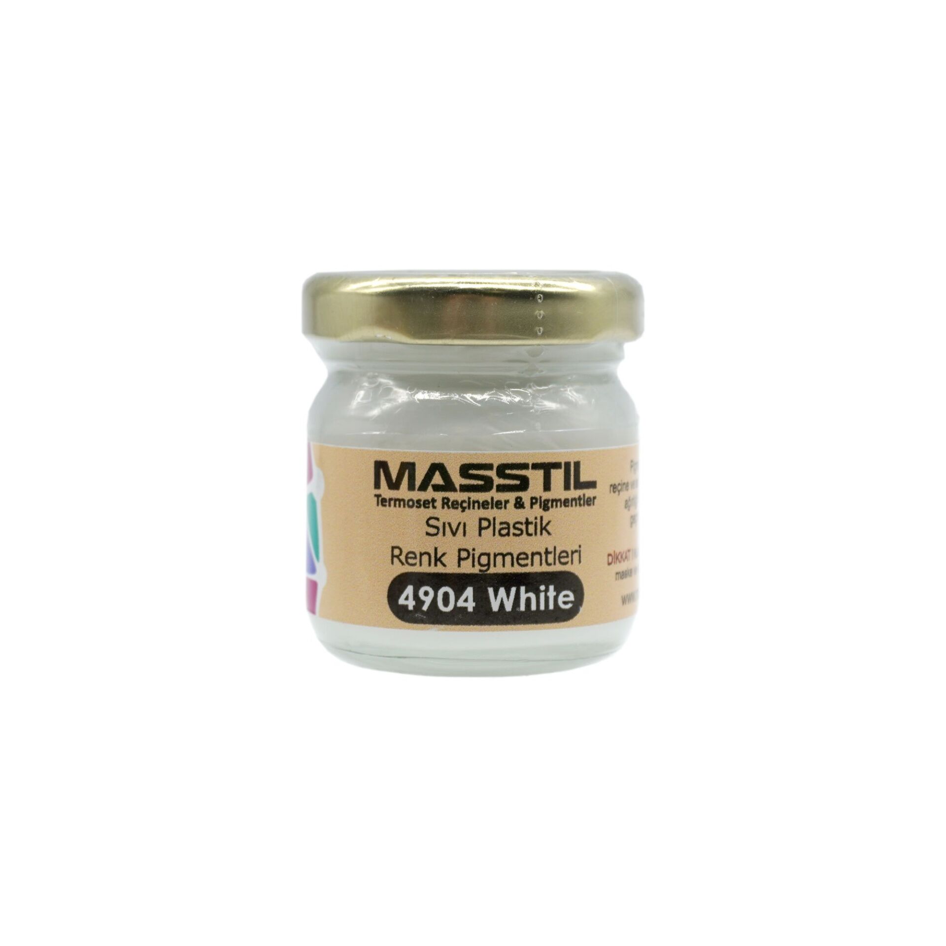 Masstil 4904 White Sıvı Plastik Renk Pigmenti Beyaz 20 gr