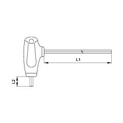 Ceta Form K10A-0104 T Saplı Allen Anahtar SAE 1/4'' Inch