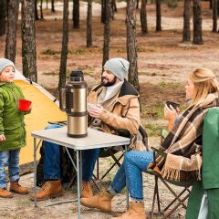 6272 Travel Pot Çelik Termos 4 Litre - Altın