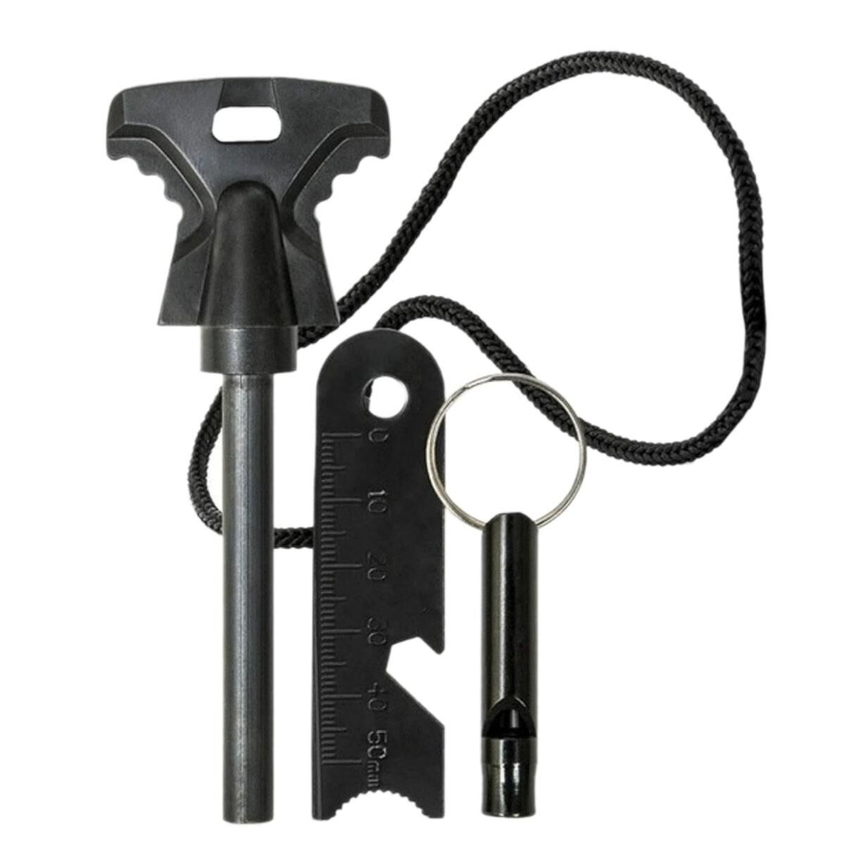 6079 Magnezyum Çubuğu Ateş Başlatıcı Kamp Çakmaktaşı Kit 3 Parça