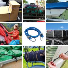 Master 500820 Yuvarlak Lateks Bagaj Lastiği 2 Kancalı 90 cm