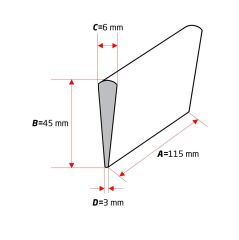 Narex 895301 Profi Bileme Taşı 115x45mm 220Kum (Gri)