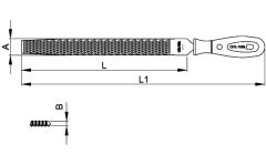 CETA FORM J68-110H Yarım Yuvarlak Kalın Törpü 10'' (Ergonomik Saplı)