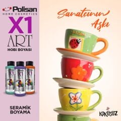 Polisan X1ART Multisurface Hobi Boyası 120ml - 0004 Krem