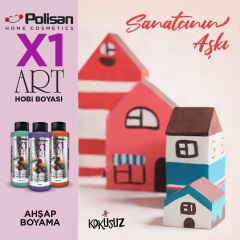 Polisan X1ART Multisurface Hobi Boyası 120ml - 0041 Bordo