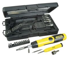 STANLEY 063038 Cırcır Saplı Pistol Tornavida Seti 40 Par