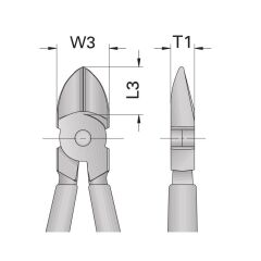 Gedore 8314-125 JC İsveç Modeli Yan Keski 125 mm