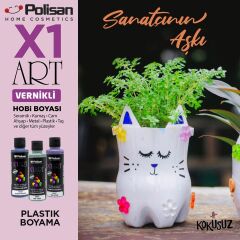 Polisan X1ART Vernikli Hobi Boyası 120ml - Sarı