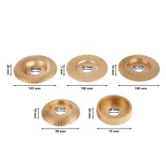 6230 Ahşap İşleme Törpü Disk Seti 5 Parça (Avuç Taşlama İçin)