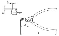 CETA FORM E66-44-0180 Dış Segman Pensesi 180 mm (Eğri Uçlu-Yaylı)
