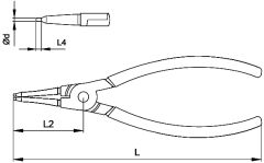 CETA FORM E67-44-0180 İç Segman Pensesi 180 mm (Düz Uçlu-Yaysız)