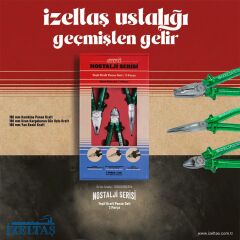 İzeltaş 13000005314 Yeşil Kraft Nostalji Pense Seti 3 Parça