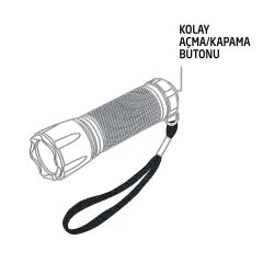 Lightorch LGH26317 Pilli Alüminyum Mini Led El Feneri 40 Lümen